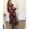 Šaty dlouhé šifonové dlouhý rukáv dámské nadrozměr (2XL3XL/4XL ONE SIZE) ITALSKÁ MÓDA IMWEC23IRINA/DU