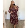 Šaty dlouhé šifonové dlouhý rukáv dámské nadrozměr (2XL3XL/4XL ONE SIZE) ITALSKÁ MÓDA IMWEC23IRINA/DU
