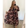 Šaty dlouhé šifonové dlouhý rukáv dámské nadrozměr (2XL3XL/4XL ONE SIZE) ITALSKÁ MÓDA IMWEC23IRINA/DU