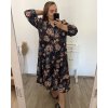 Šaty dlouhé šifonové dlouhý rukáv dámské nadrozměr (2XL3XL/4XL ONE SIZE) ITALSKÁ MÓDA IMWEC23IRINA/DU
