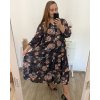 Šaty dlouhé šifonové dlouhý rukáv dámské nadrozměr (2XL3XL/4XL ONE SIZE) ITALSKÁ MÓDA IMWEC23IRINA/DU