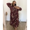 Šaty dlouhé šifonové dlouhý rukáv dámské nadrozměr (2XL3XL/4XL ONE SIZE) ITALSKÁ MÓDA IMWEC23IRINA/DU