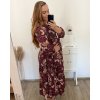 Šaty dlouhé šifonové dlouhý rukáv dámské nadrozměr (2XL3XL/4XL ONE SIZE) ITALSKÁ MÓDA IMWEC23IRINA/DU