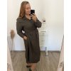 Šaty dlouhé s páskem dlouhý rukáv dámské nadrozměr (2XL3XL ONE SIZE) ITALSKÁ MÓDA IMWEC23MARINA/DU
