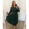 Šaty dlouhé s páskem dlouhý rukáv dámské nadrozměr (2XL3XL ONE SIZE) ITALSKÁ MÓDA IMWEC23MARINA/DU