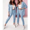 Souprava elegantní sako a kalhoty dámská (S/M ONE SIZE) ITALSKÁ MÓDA IMD23354/DU