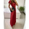 Šaty dlouhé společenské krátký rukáv dámské (S/M ONE SIZE) ITALSKá MODA IM323125/DU