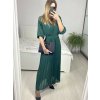 Šaty dlouhé šifonové s páskem dlouhý rukáv dámské (S/M ONE SIZE) ITALSKÁ MÓDA IMM23M9668/DU (Velikost S/M/L, Barva Černá)