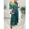 Šaty dlouhé šifonové s páskem dlouhý rukáv dámské (S/M ONE SIZE) ITALSKÁ MÓDA IMM23M9668/DU (Velikost S/M/L, Barva Černá)