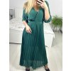 Šaty dlouhé šifonové s páskem dlouhý rukáv dámské (S/M ONE SIZE) ITALSKÁ MÓDA IMM23M9668/DU (Velikost S/M/L, Barva Černá)