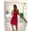 Šaty společenské na ramínka dámské (S/M ONE SIZE) ITALSKÁ MÓDA IMPBB23A10989/DU (Velikost S/M/L, Barva světle modrá)