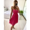 Šaty společenské na ramínka dámské (S/M ONE SIZE) ITALSKÁ MÓDA IMPBB23A10989/DU (Velikost S/M/L, Barva světle modrá)