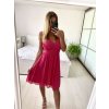 Šaty společenské na ramínka dámské (S/M ONE SIZE) ITALSKÁ MÓDA IMPBB23A10989/DU (Velikost S/M/L, Barva světle modrá)