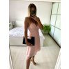 Šaty společenské na ramínka dámské (S/M ONE SIZE) ITALSKÁ MÓDA IMPBB23A10989/DU (Velikost S/M/L, Barva světle modrá)