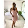 Šaty společenské na ramínka dámské (S/M ONE SIZE) ITALSKÁ MÓDA IMPBB23A10989/DU (Velikost S/M/L, Barva světle modrá)