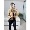 Bunda ekokoženková dlouhý rukáv dámská (S/M ONE SIZE) ITALSKÁ MÓDA IMD23709/DU (Velikost S/M/L, Barva Černá)
