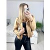 Bunda ekokoženková dlouhý rukáv dámská (S/M ONE SIZE) ITALSKÁ MÓDA IMD23709/DU (Velikost S/M/L, Barva Černá)