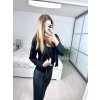 Bunda ekokoženková dlouhý rukáv dámská (S/M ONE SIZE) ITALSKÁ MÓDA IMD23709/DU (Velikost S/M/L, Barva Černá)