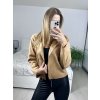 Bunda ekokoženková dlouhý rukáv dámská (S/M ONE SIZE) ITALSKÁ MÓDA IMD23709/DU (Velikost S/M/L, Barva Černá)