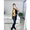 Bunda ekokoženková dlouhý rukáv dámská (S/M ONE SIZE) ITALSKÁ MÓDA IMD23709/DU (Velikost S/M/L, Barva Černá)