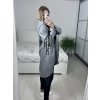 Kabát flaušový na zip dlouhý rukáv dámský (S/M/L/XL ONE SIZE) ITALSKá MÓDA IMC22792/DU (Velikost L/XL, Barva Černá)