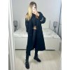 Kabát flaušový dámský (S/M/L ONE SIZE) ITALSKÁ MÓDA IMWAD233316/DU (Velikost M/L, Barva béžová smetanová)