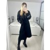 Kabát flaušový dámský (S/M/L ONE SIZE) ITALSKÁ MÓDA IMWAD233316/DU (Velikost M/L, Barva béžová smetanová)