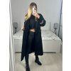Kabát flaušový dámský (S/M/L ONE SIZE) ITALSKÁ MÓDA IMWAD233316/DU (Velikost M/L, Barva béžová smetanová)