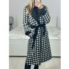 Kabát flaušový dlouhý rukáv dámský (S/M/L ONE SIZE) ITALSKÁ MÓDA IMC23427/DU (Velikost M/L, Barva béžová)