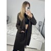 Kabát flaušový beránek dlouhý rukáv dámský (S/M ONE SIZE) ITALSKÁ MÓDA IMWGB233890/DU