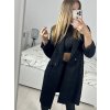 Kabát flaušový beránek dlouhý rukáv dámský (S/M ONE SIZE) ITALSKÁ MÓDA IMWGB233890/DU
