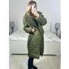 Kabát zimní s beránkem dlouhý rukáv dámský (S/M/L ONE SIZE) ITALSKÁ MÓDA IMD23010/DU (Velikost M/L, Barva Černá)