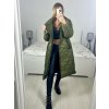 Kabát zimní s beránkem dlouhý rukáv dámský (S/M/L ONE SIZE) ITALSKÁ MÓDA IMD23010/DU (Velikost M/L, Barva Černá)