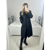 Kabát zimní s beránkem dlouhý rukáv dámský (S/M/L ONE SIZE) ITALSKÁ MÓDA IMD23010/DU (Velikost M/L, Barva Černá)