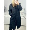 Kabát zimní s beránkem dlouhý rukáv dámský (S/M/L ONE SIZE) ITALSKÁ MÓDA IMD23010/DU (Velikost M/L, Barva Černá)