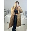 Kabát zimní s beránkem dlouhý rukáv dámský (S/M/L ONE SIZE) ITALSKÁ MÓDA IMD23010/DU (Velikost M/L, Barva Černá)