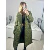 Kabát zimní s beránkem dlouhý rukáv dámský (S/M/L ONE SIZE) ITALSKÁ MÓDA IMD23010/DU (Velikost M/L, Barva Černá)
