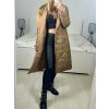 Kabát zimní s beránkem dlouhý rukáv dámský (S/M/L ONE SIZE) ITALSKÁ MÓDA IMD23010/DU (Velikost M/L, Barva Černá)