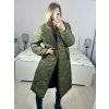 Kabát zimní s beránkem dlouhý rukáv dámský (S/M/L ONE SIZE) ITALSKÁ MÓDA IMD23010/DU (Velikost M/L, Barva Černá)