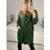 Kabát flaušový dlouhý rukáv dámský (S/M/L ONE SIZE) ITALSKÁ MÓDA IMWBL23013/DU (Velikost M/L, Barva Černo-bílá)