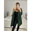 Kabát flaušový dlouhý rukáv dámský (S/M/L ONE SIZE) ITALSKÁ MÓDA IMWBL23013/DU (Velikost M/L, Barva Černo-bílá)
