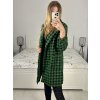 Kabát flaušový dlouhý rukáv dámský (S/M/L ONE SIZE) ITALSKÁ MÓDA IMWBL23013/DU (Velikost M/L, Barva Černo-bílá)