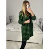 Kabát flaušový dlouhý rukáv dámský (S/M/L ONE SIZE) ITALSKÁ MÓDA IMWBL23013/DU (Velikost M/L, Barva Černo-bílá)