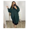 Kabát s kapucí teplý dámský nadrozměr (4XL/5XL ONE SIZE ) Italská móda IM823BELLA/DU (Velikost 4XL/5XL, Barva béžová)