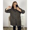 Kabát  dlouhý rukáv dámský nadrozměr (3XL/4XL ONE SIZE) ITALSKÁ MÓDA IMC23346/DU (Velikost 3XL/4XL, Barva bílá)