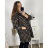 Kabát  dlouhý rukáv dámský nadrozměr (3XL/4XL ONE SIZE) ITALSKÁ MÓDA IMC23346/DU (Velikost 3XL/4XL, Barva bílá)