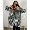 Kabát  dlouhý rukáv dámský nadrozměr (3XL/4XL ONE SIZE) ITALSKÁ MÓDA IMC23346/DU (Velikost 3XL/4XL, Barva bílá)