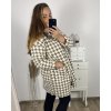 Kabát  dlouhý rukáv dámský nadrozměr (3XL/4XL ONE SIZE) ITALSKÁ MÓDA IMC23346/DU (Velikost 3XL/4XL, Barva bílá)