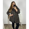 Kabát  dlouhý rukáv dámský nadrozměr (3XL/4XL ONE SIZE) ITALSKÁ MÓDA IMC23346/DU (Velikost 3XL/4XL, Barva bílá)