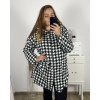 Kabát  dlouhý rukáv dámský nadrozměr (3XL/4XL ONE SIZE) ITALSKÁ MÓDA IMC23346/DU (Velikost 3XL/4XL, Barva bílá)